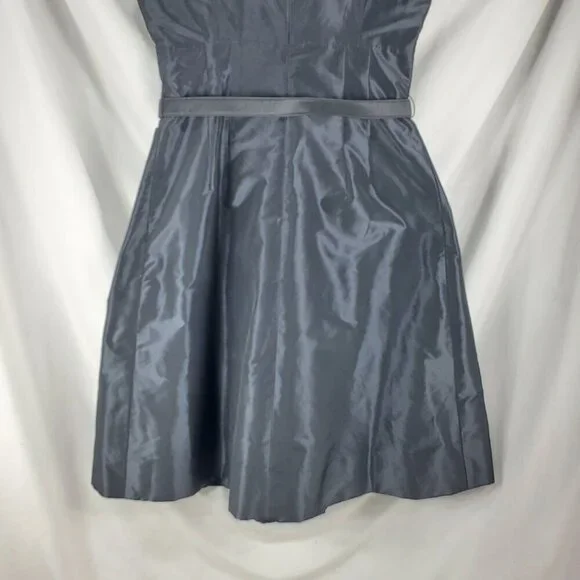Teri Jon By Rickie Freeman Women's Blue Fit and Flare Dress Back Zip Size 2  - threedaughtersproperties.com